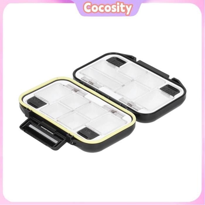 Cocosity Boîte de matériel de pêche Boîte De Rangement Pour Appâts Et Leurres Détachable Imperméable Pour Pêche sport tube (noir)