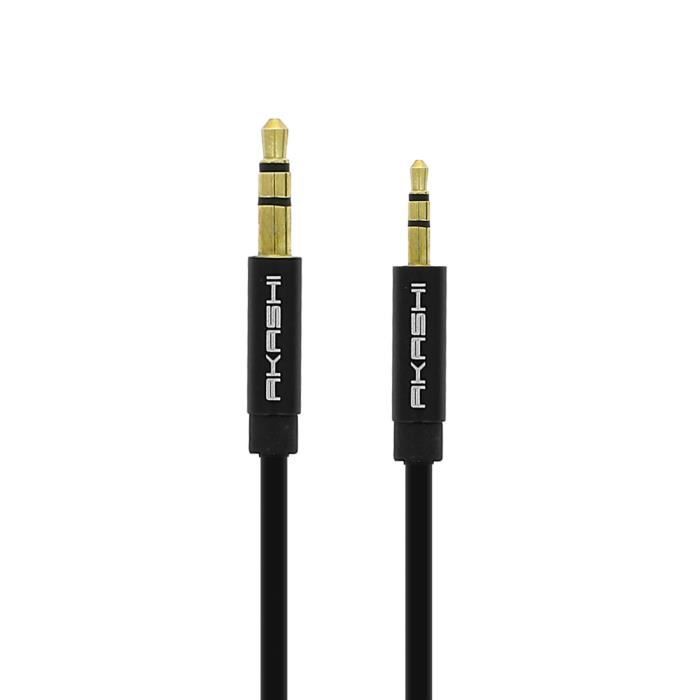 Cable Audio Stereo Jack 2.5mm vers 3.5mm Male Male Son de qualite 1m Akashi Noir Noir Cdiscount Telephonie