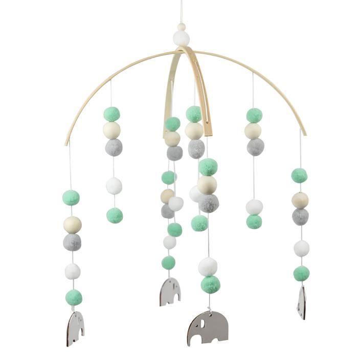 Support Mobile En Bois Pour Lit Bébé – Réglable à 360°, Blanc, Pour Suspendre Jouets Et Poupées