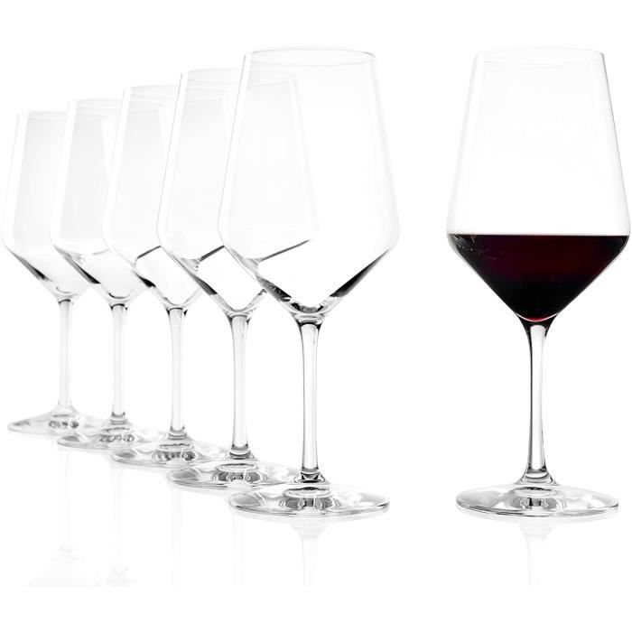 6 Verres A Vin De Couleur En Cristal De Baccarat