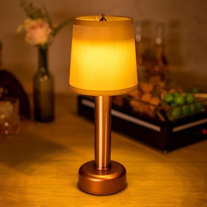Lampe de Table sans Fil, LED métal Rechargeable Portable veilleuse Lampe de  Bureau Lampe de Lecture pour Bars Jardin Patio A427 - Cdiscount Maison