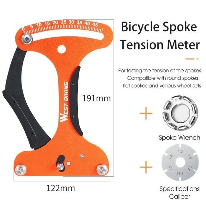 MèTre de Tension à Rayons de VéLo TensiomèTre de Mesure Manuel Tenu