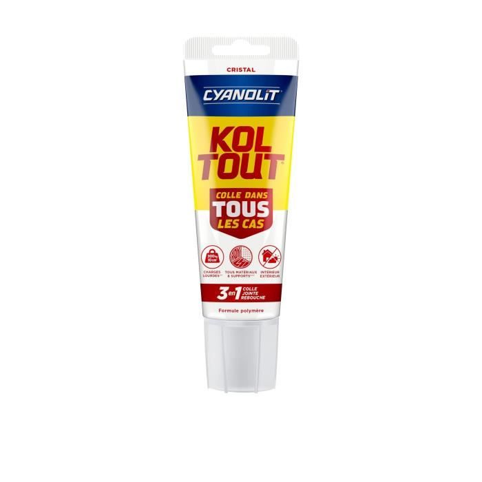 Cyanolit Colle de fixation et détanchéité - Cristal - Tube 125 ml - Transparent - Pratique et flexible - vue 1