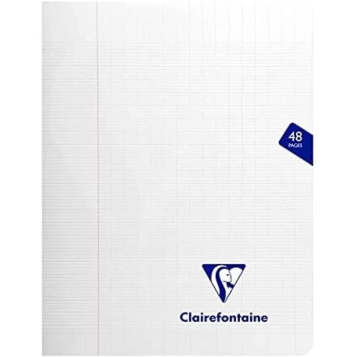 OXFORD Cahier agrafé 24x32cm 96 pages grand carreaux Seyes noir pas