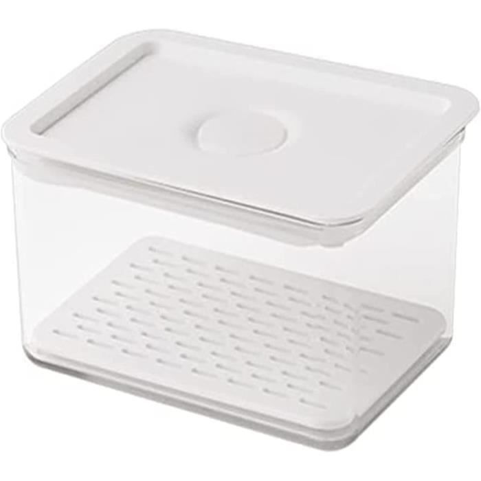 Bac De Rangement Transparent Pour Frigo - 30x20x5 Cm - Plastique PET Sans BPA - Pour Fruits, Légumes, Organisation Cuisine - 7