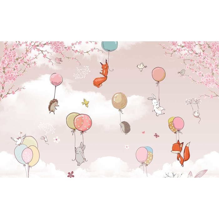 Hxa Deco Decoration Murale Decoration Chambre Art Mural Tableau Deco Tableau Enfant Lachers De Ballons 80x50 Cm Cdiscount Maison
