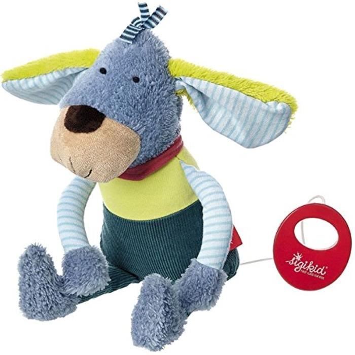 Peluche Musicale Chien Pour Bebe Garcon Bleu Gris 30 Cm 5800 Achat Vente Peluche Cdiscount