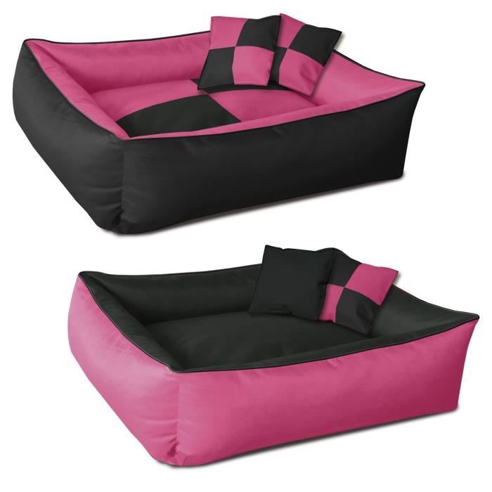 Meilleurs prix pour BedDog MAX QUATTRO 2en1, lit pour chien , Panier corbeille, coussin de chien [M env. 70x55cm, CANDY (rose/noir)]