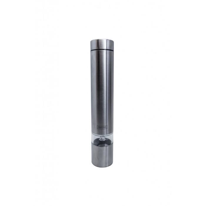 Nerthus FIH 651 Moulin à sel et Poivre électrique Monillo Design Durable Facile à Utiliser en Une Seule Touche Moderne Acier Inoxydable