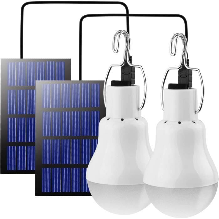 Lampe Camping Solaire Portable - LED - Rechargeable - Énergie Solaire - A+++