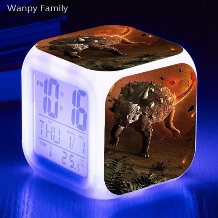 Joli Réveil Pour Enfants Avec Lampe Led Numérique En Forme De Dinosaure