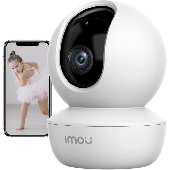 Caméra Surveillance WiFi Intérieur 2K(3MP) Caméra 360° Connectée