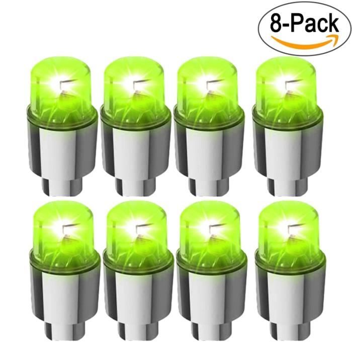Capuchon De Valve LED Solaire MASO – 4 Modes, Multicolore, étanche – Pour Voiture, Moto, VTT