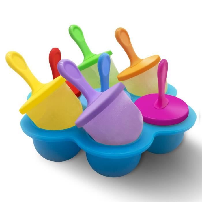 Moule Silicone Mini Glace Pops Moule Glace Boule Popsicle Moules Bebe Bricolage Alimentaire Fruits Complement Outils Type Blue Cdiscount Maison