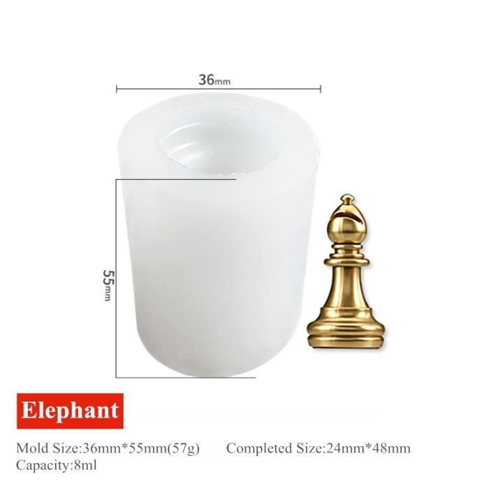 BLANCHE GEL DE Silice Moule D'échecs Moules En Silicone Époxy Échiquier