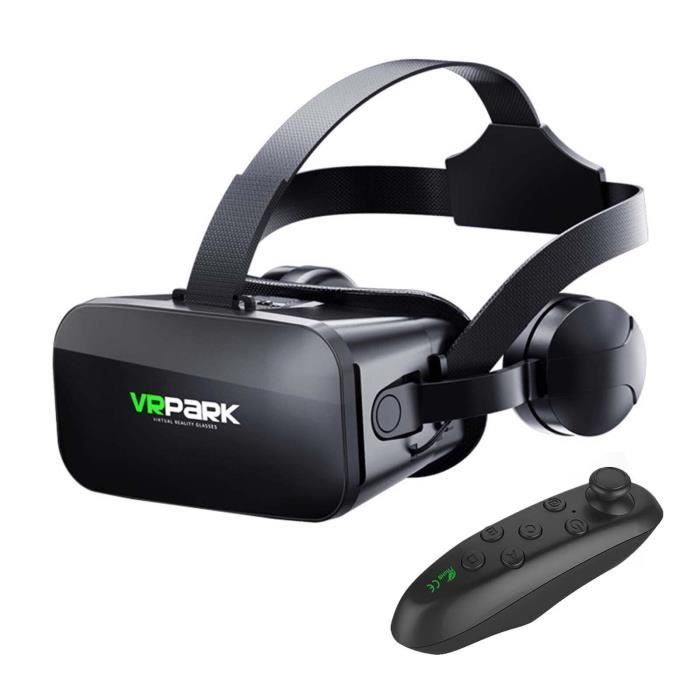 Lunettes 3D,Ensemble de lunettes VR pour Android-IOS-PC, haute qualité, appareil réglable avec poignée, casque de - Black[C1052]
