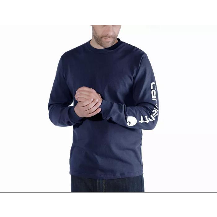 Meilleurs prix pour T-shirt manches longues Logo manche marine M CARHARTT S1EK231412M