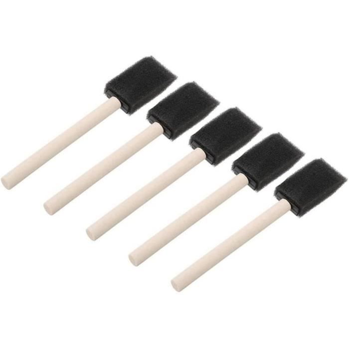 Lot De 4 Pinceaux De Peinture En Mousse Avec Poignées Ergonomiques Pour