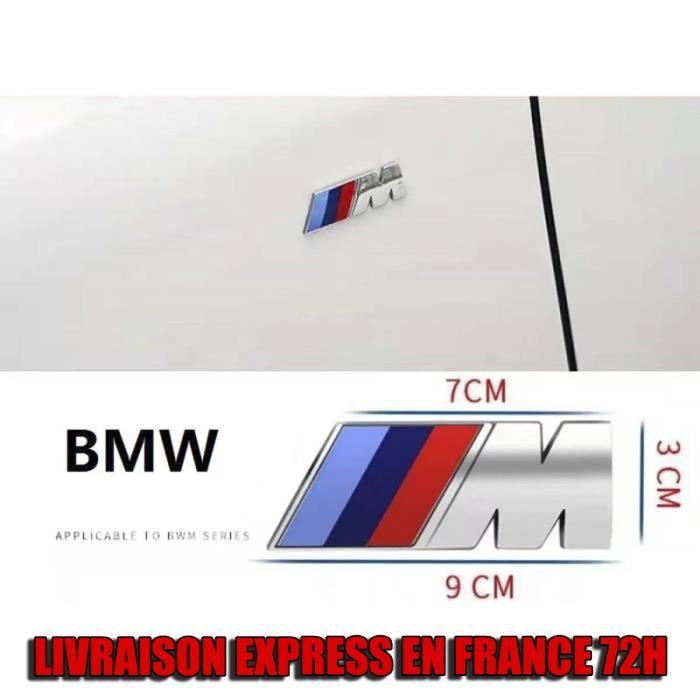 Logo BMW Badge Emblème M 3D CHROME Adhésif autocollant Sticker 9cm