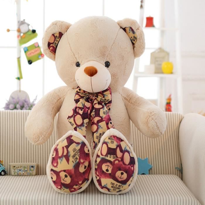 Jouet En Peluche Ours Bebe Enfant Ado Fille Grand Nounours Geant Ours En Peluche Teddy Bear Rose 100 Cm Cdiscount Jeux Jouets