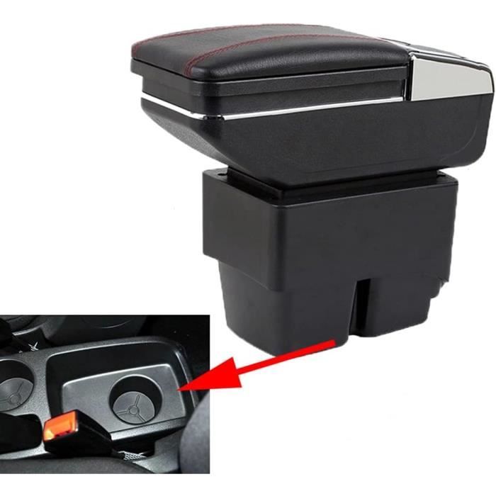 Accoudoir Console Centrale Simili Cuir Noir Pour Ford Fiesta, Focus, Mondeo - Neuf, Marque Autonet