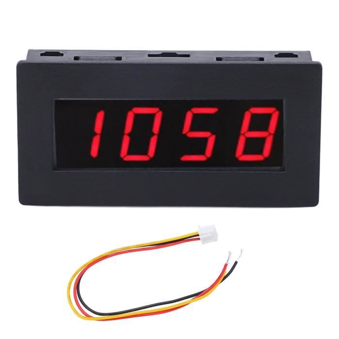 Fréquencemètre Digital 5 Digits écran Rouge - Tachymètre DC 5V/12V/24V - Pour Mesure Vitesse Rotation