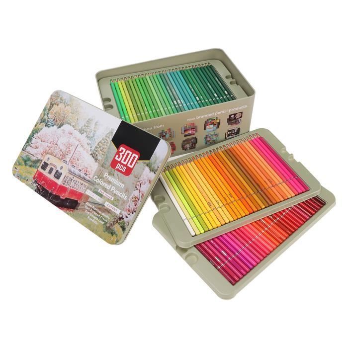 Fdit crayons de dessin Ensemble de crayons de couleur 300 couleurs