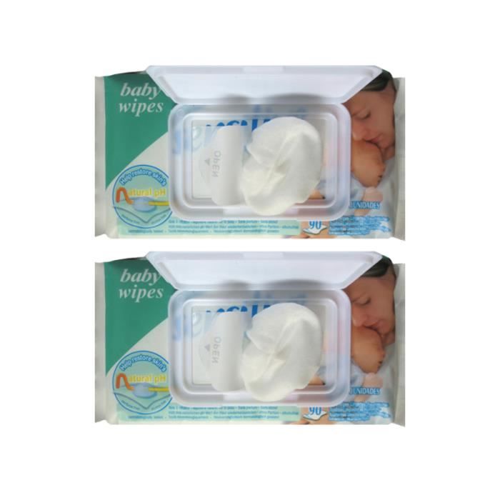 2 Paquets De Lingettes D Allaitement Pour Bebe Avec Nettoyage Pour Tissus Humides Pour Bebe 1 Paquet Contient 90 Pieces Cdiscount Puericulture Eveil Bebe