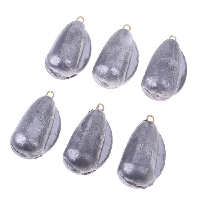 Accessoire Pêche Carpe Lot De 10 Plombs De Pêche 30g Avec Inserts