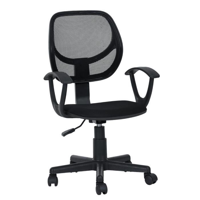 Homy Casa Chaise De Bureau Jose Black Coloris Noir Style Contemporain Hauteur Reglable Achat Vente Chaise De Bureau Soldes Sur Cdiscount Des Le 20 Janvier Cdiscount