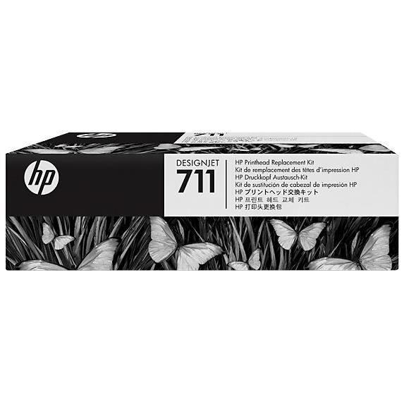 Kit de remplacement de la tête dimpression dorigine HP 711 C1Q10A cyanjaune TU