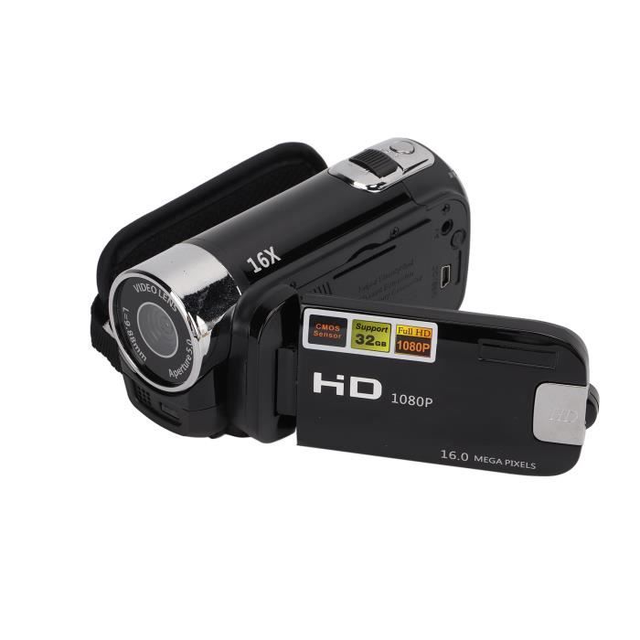 HURRISE Caméscope numérique 1080P à rotation 270° Caméra vidéo