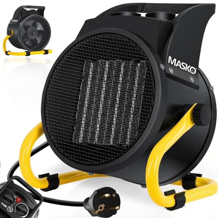 Radiateur Soufflant Gaz 33kW - Chauffage Chantier/Atelier - Propane/Butane - Jaune - Portable