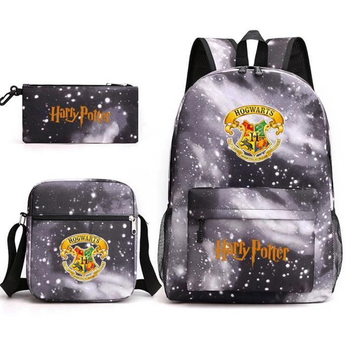 3 pièces Sac a dos ecole Cartable college Cartable scolaire enfant fille garconXD142 Gris
