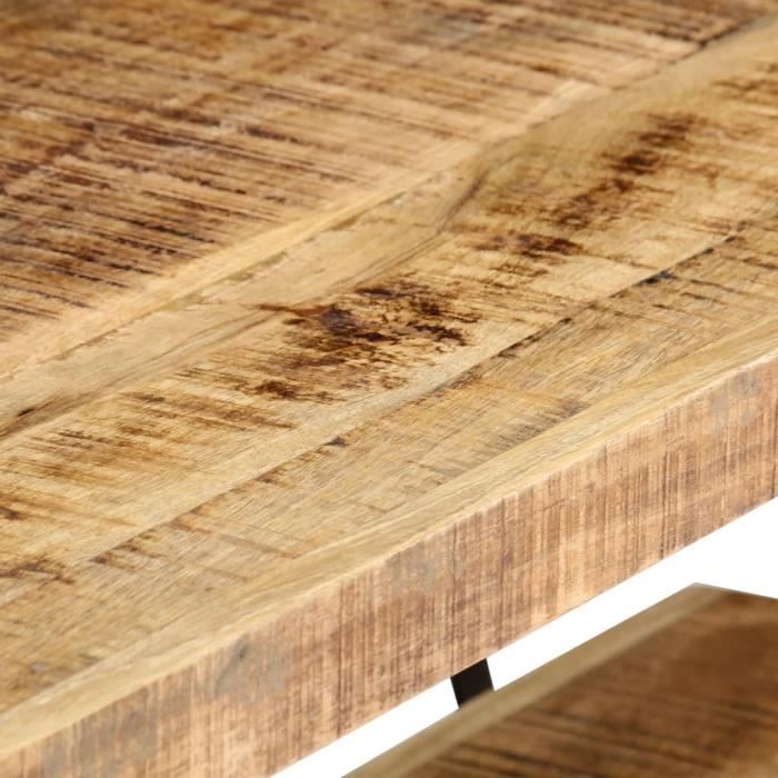 Meuble TV - MOTHINESSTO - Modèle lY5387 - Bois de manguier massif - 2 étagères - Finition laquée