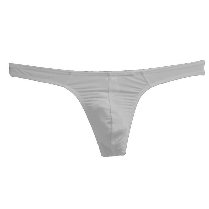 Slip Homme Sexy Élastique Gstring Respirant Blanc Blanc Cdiscount