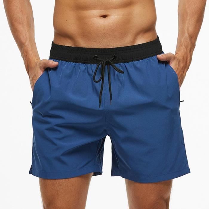 Short de bain homme avec slip en filet séchage rapide pour