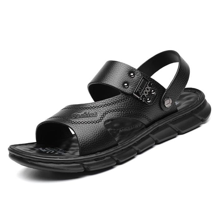 Sandales Pour Homme Réglables - Semelle En Latex Antidérapante, Confortables Pour L'Été, Intérieur/Extérieur - 14