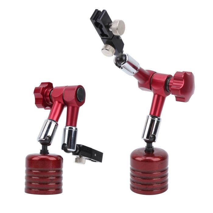 Support Reglable Pouce Levé Support Magnétique Tiardey Pour Indicateur - Base Réglable 45x30mm - Force 7kg Support Magnétique Indicateur