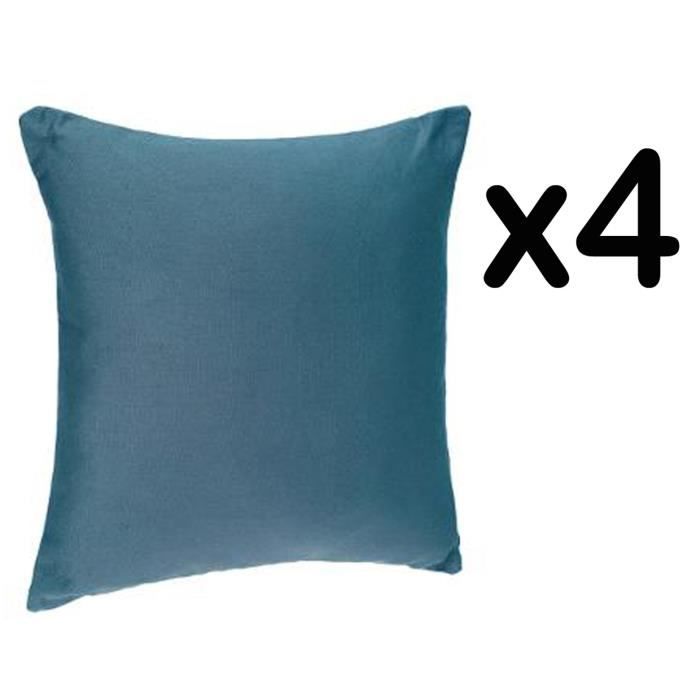coussins bleu canard