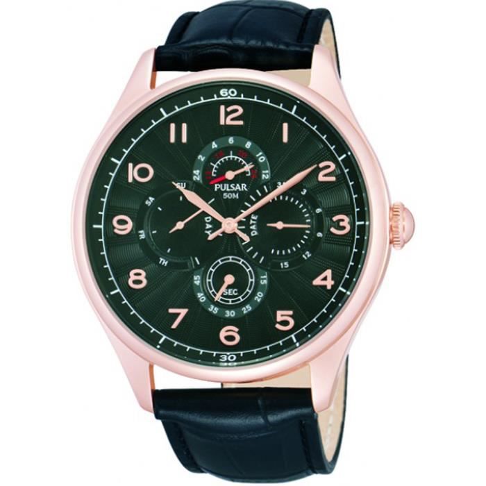 Montre homme - PULSAR - BRISTOL PW9002X1 - Quartz - Analogique - Cuir noir Montre homme - PULSAR - BRISTOL PW9002X1 - Quartz - Analogique - Cuir noir