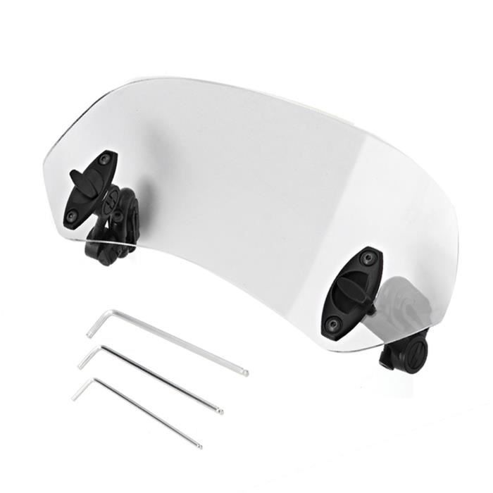 WEHOX Extension de pare-brise de moto universelle réglable à clipser