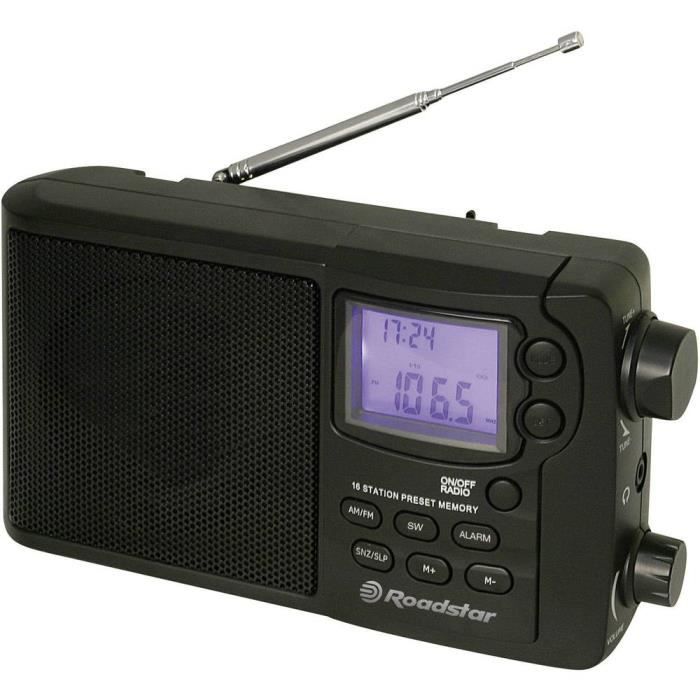 Récepteur radio mondial Roadstar TRA-2340PSW noir