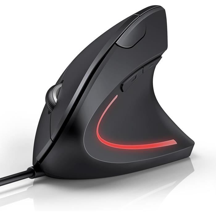 Mouse Verticale Cablato Ergonomico - 6400 DPI, Silenzioso, 6 Pulsanti - Foto 9