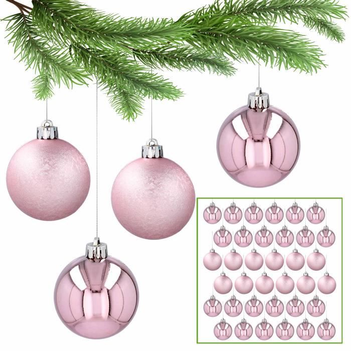3 Guirlandes Sapin De Noël à Paillettes Rose Doré - 183cm - Décoration Festive Et Brillante