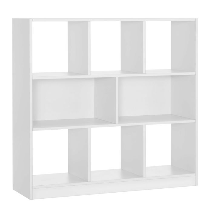Bibliothèque ouverte Étagère de Rangement sur Pieds 975 x 30 x 100 cm Blanc