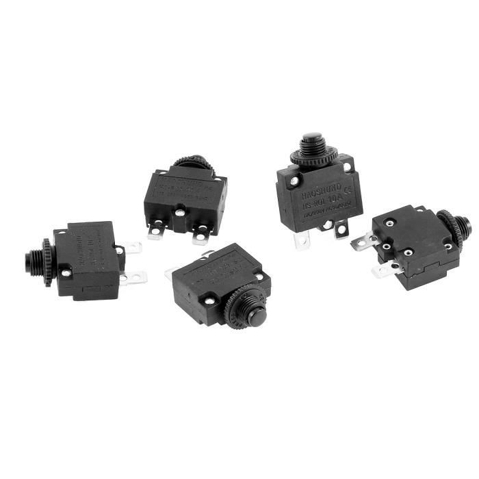 Compresseur air Disjoncteur 10A Courant de surcharge Protection d/'écran Lot de 2