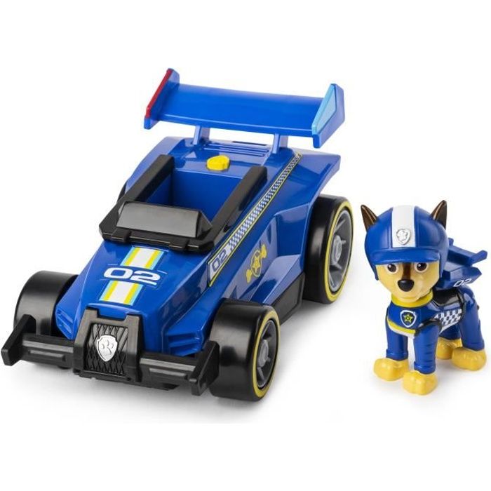 Vehicule interactif de course Pat Patrouille avec figurine Ready Race Rescue Chase