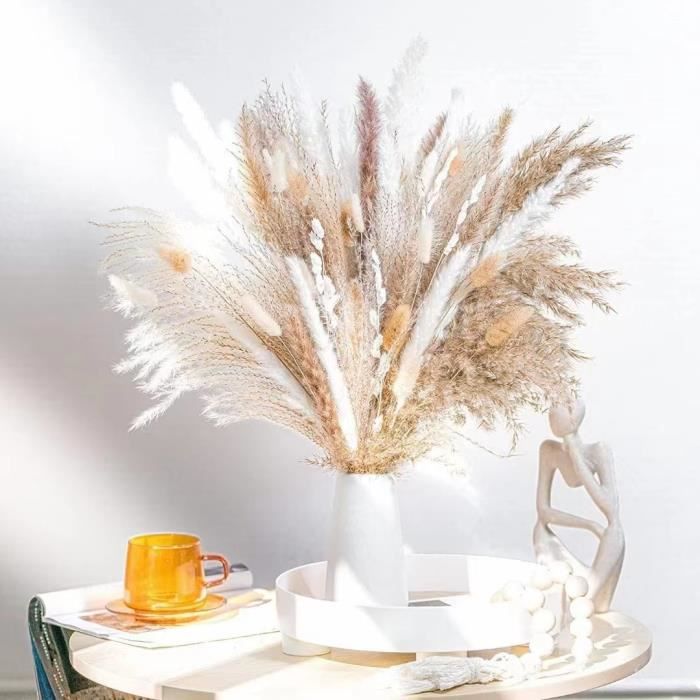 30 Herbes De Pampa Séchées Artificielles - Décoration Bohème Pour Maison