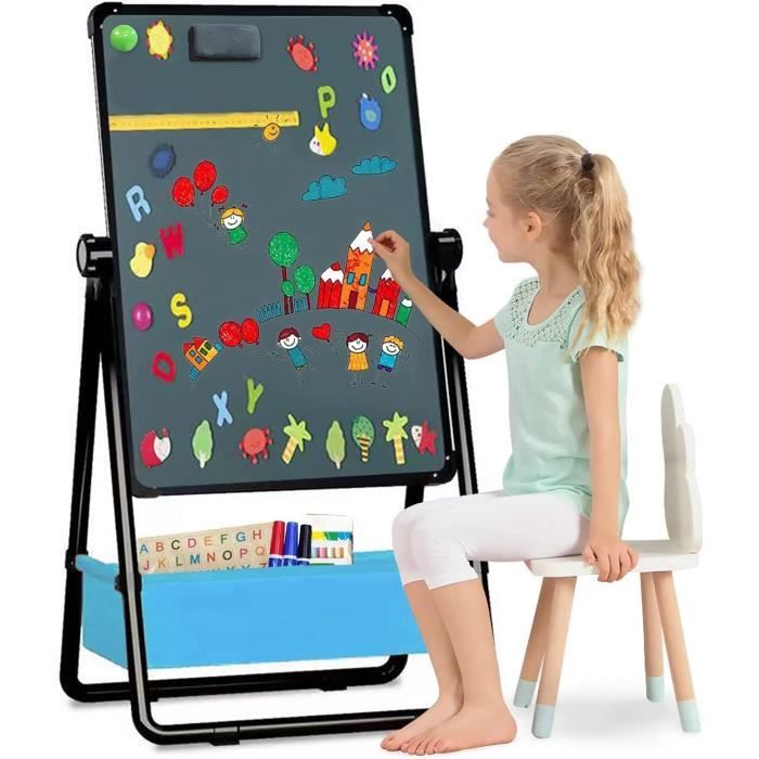 LIA Planche de jeu pour Enfants 3 en 1 chevalet tableau magnétique